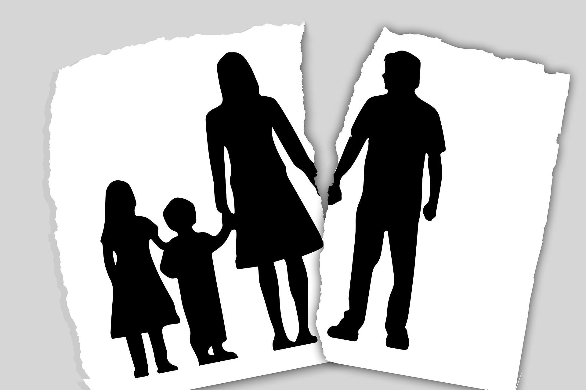 A broken family transition through divorce